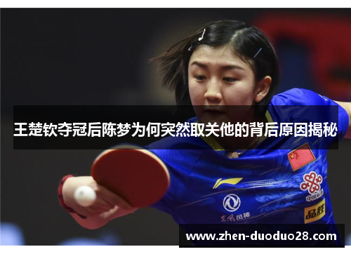王楚钦夺冠后陈梦为何突然取关他的背后原因揭秘